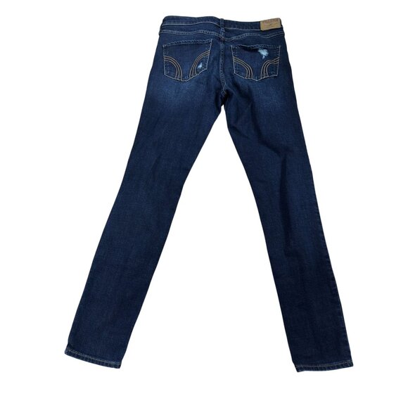 Hollister Womens Distressed Straight Leg Jeans Size 9 W29 Blue Denim - Picture 2 of 14